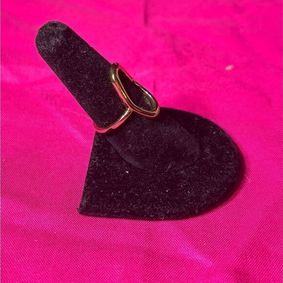 Open Fashion Gold Stackable Women’s Ring 18K Gold Plated Open Stacking Size 8 - Picture 2 of 6